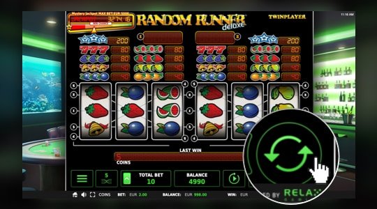 Press spin and spin the reels!