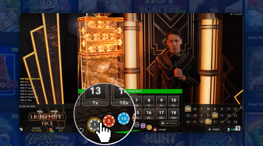 Choose the height of the bet