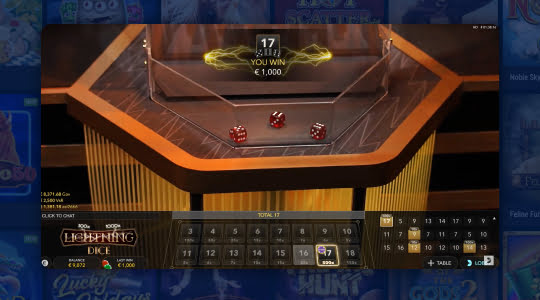 Look at the outcome of the dice