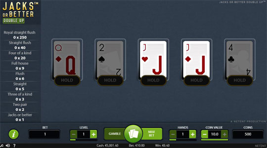 Select the number of hands