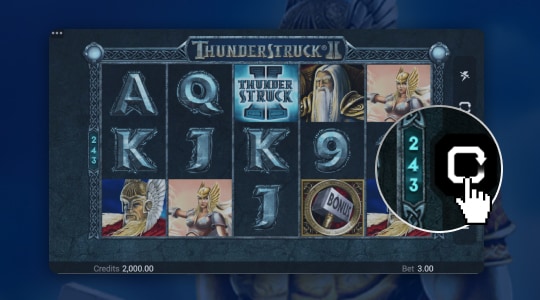 Press the spin button