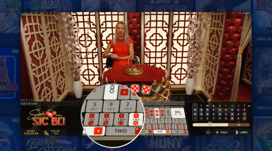 See where the dice land