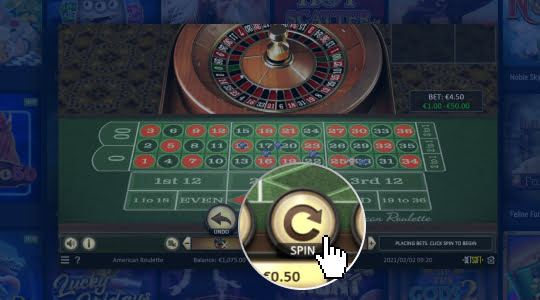 Press the spin button