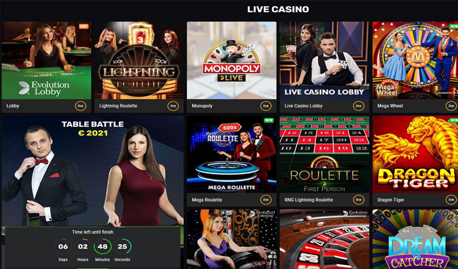 Top 10 live casino games 2021