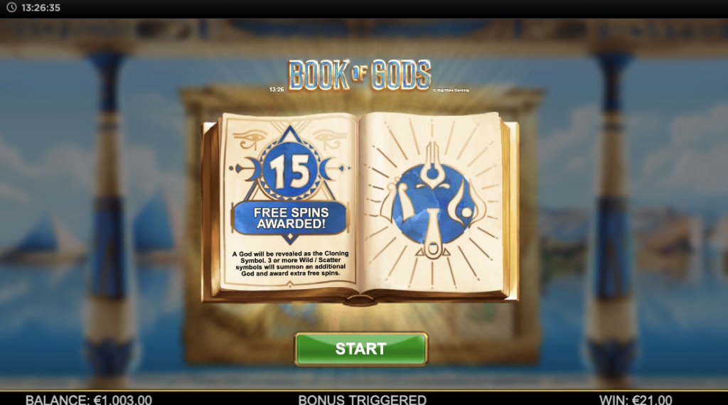 Bonus book Of gods slot