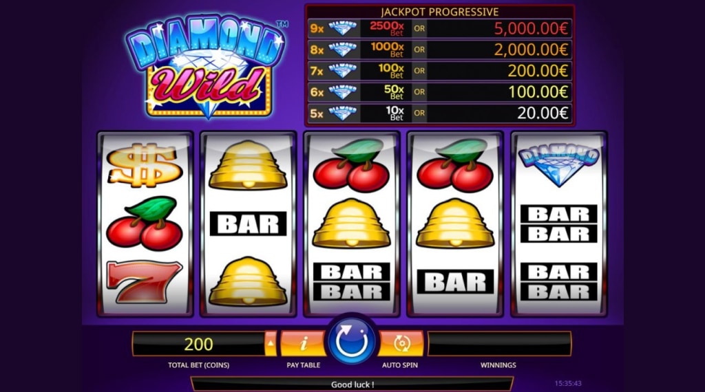 Wild symbol diamond wild slot