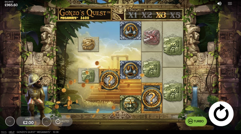 Bonus games from Gonzo's Quest Megaways