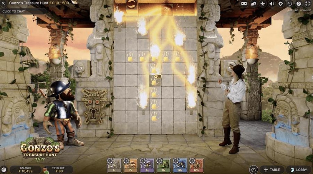 Rules of Gonzo's Treasure Hunt Live