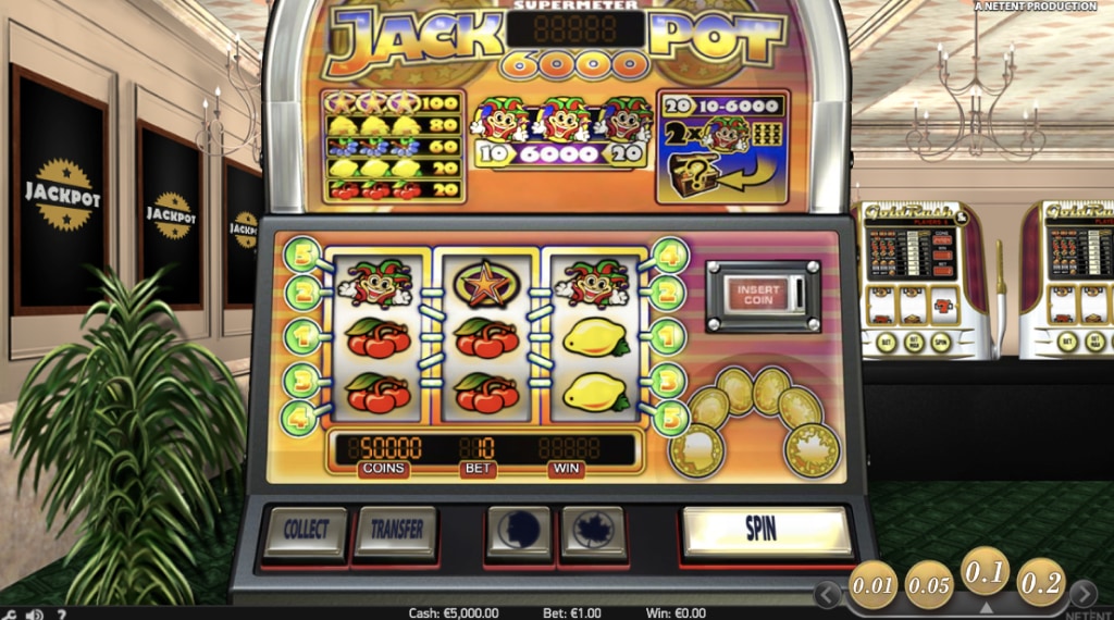 Appearance of Jackpot 6000