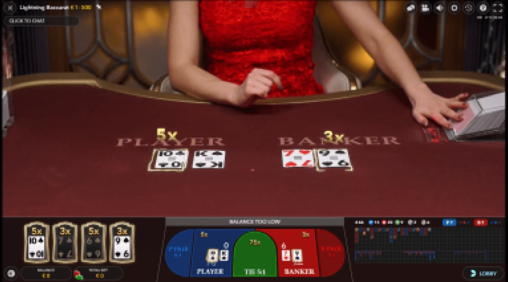 Bonus of Lightning Baccarat