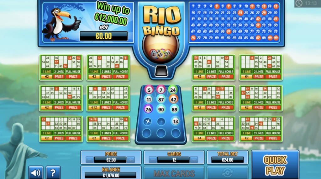 Betting options of Rio Bingo
