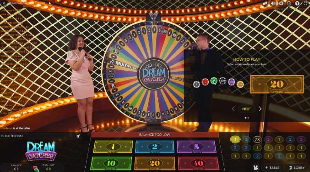 Rules of the game Dream Catcher