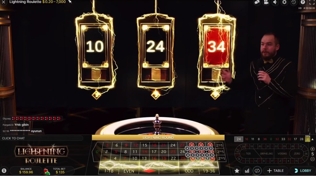 Lightning roulette slot