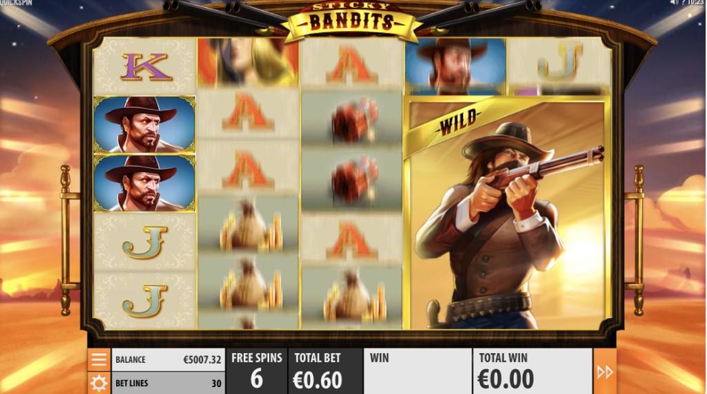 Free spins from Sticky Bandits