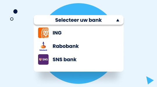 Determine the amount and select the bank
